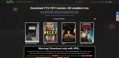 yify toppen|Top 10 YIFY Unblocked Torrents Mirror Sites and YTS Alternatives.
